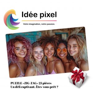 Puzzle photo personnalisable Zig-Zag 25 pièces